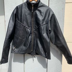 Black men’s leather jacket